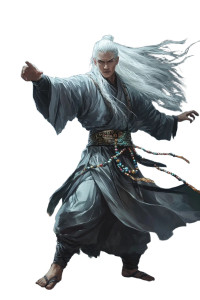 Mystical Lightning Monk Vinyl Car Decal Sticker – Waterproof & UV-Resistant 8"