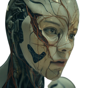 Android With Transparent Face Vinyl Car Decal Sticker – Waterproof & UV-Resistant 8"
