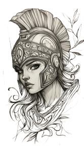 Greek Goddess Tattoo V3 Vinyl Car Decal Sticker – Waterproof & UV-Resistant 8"