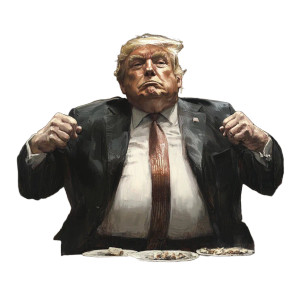 Powerful Man On Tariffs Vinyl Car Decal Sticker – Waterproof & UV-Resistant 8"