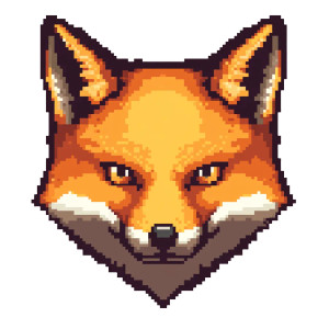 Orange Fox Logo Vinyl Car Decal Sticker – Waterproof & UV-Resistant 8"