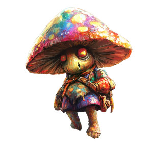 Mushroom Warrior V5 Vinyl Car Decal Sticker – Waterproof & UV-Resistant 8"