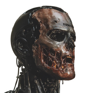 Burned Melting Face Vinyl Car Decal Sticker – Waterproof & UV-Resistant 8"