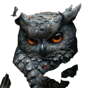 Gothic Anime Owl Vinyl Car Decal Sticker – Waterproof & UV-Resistant 8"