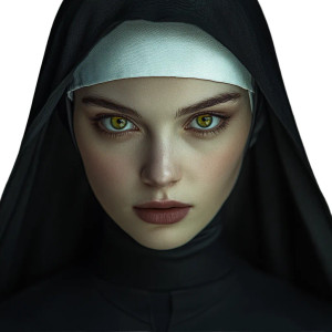 1920S French Nun Vinyl Car Decal Sticker – Waterproof & UV-Resistant 8"