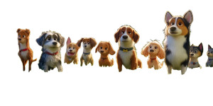 Pixar Style Dogs V6 Vinyl Car Decal Sticker – Waterproof & UV-Resistant 8"