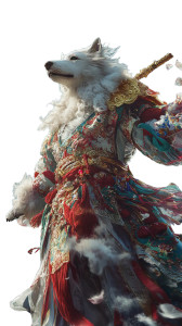 Opera Attired Dog Vinyl Car Decal Sticker – Waterproof & UV-Resistant 8"