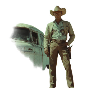 Retro Western Scene Vinyl Car Decal Sticker – Waterproof & UV-Resistant 8"