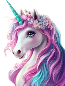 Magical Unicorn Portrait Vinyl Car Decal Sticker – Waterproof & UV-Resistant 8"