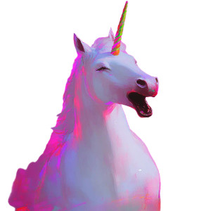 Cyberdelic Unicorn Vinyl Car Decal Sticker – Waterproof & UV-Resistant 8"