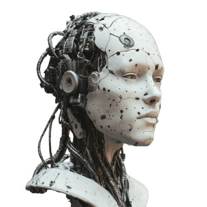 Ai Brain Robot Vinyl Car Decal Sticker – Waterproof & UV-Resistant 8"