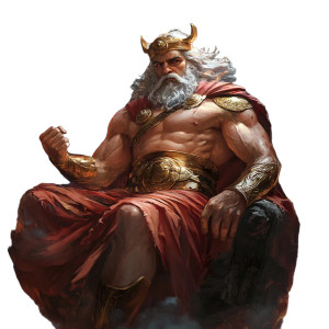 Zeus King Vinyl Car Decal Sticker – Waterproof & UV-Resistant 8"