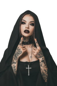 Tattooed Nun Vinyl Car Decal Sticker – Waterproof & UV-Resistant 8" Tattooed Nun Vinyl Car Decal Sticker – Waterproof & UV-Resistant 8"