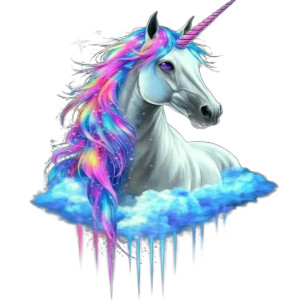 Dreamy Glitter Unicorn Vinyl Car Decal Sticker – Waterproof & UV-Resistant 8"