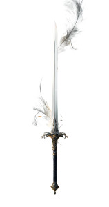 Rapier With Feathers Vinyl Car Decal Sticker – Waterproof & UV-Resistant 8"