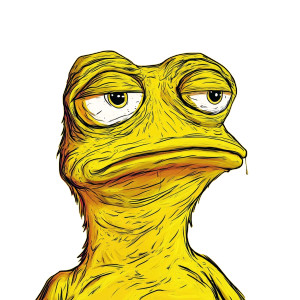 Yellow Pepe Meme Vinyl Car Decal Sticker – Waterproof & UV-Resistant 8"