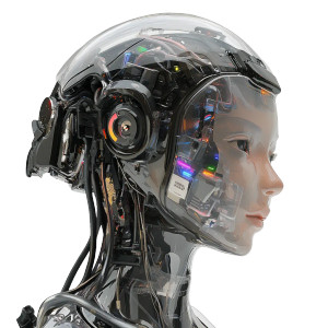 Pvc Female Robot Vinyl Car Decal Sticker – Waterproof & UV-Resistant 8"