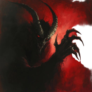 Dark Demon Painting Vinyl Car Decal Sticker – Waterproof & UV-Resistant 8"