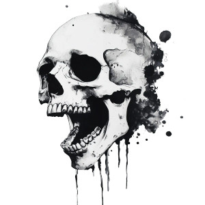 Jaw Off Skull Vinyl Car Decal Sticker – Waterproof & UV-Resistant 8"