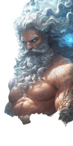 Ancient Zeus Design Vinyl Car Decal Sticker – Waterproof & UV-Resistant 8"