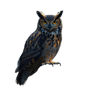 Big Horn Owl Vinyl Car Decal Sticker – Waterproof & UV-Resistant 8"