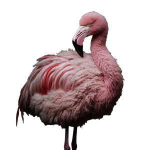 Pink Wool Flamingo Vinyl Car Decal Sticker – Waterproof & UV-Resistant 8"