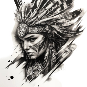Native Warrior Tattoo V2 Vinyl Car Decal Sticker – Waterproof & UV-Resistant 8" Native Warrior Tattoo V2 Vinyl Car Decal Sticker – Waterproof & UV-Resistant 8"