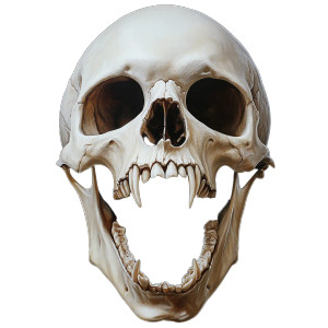 Vampire Skull V3 Vinyl Car Decal Sticker – Waterproof & UV-Resistant 8"