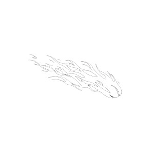 Aggressive Flame Logo Vinyl Car Decal Sticker – Waterproof & UV-Resistant 8"