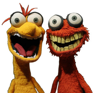 Funny Puppets Vinyl Car Decal Sticker – Waterproof & UV-Resistant 8"