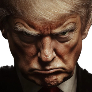 Angry Donald V2 Vinyl Car Decal Sticker – Waterproof & UV-Resistant 8"