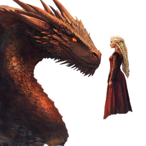 Blonde Warrior Vs Dragon Vinyl Car Decal Sticker – Waterproof & UV-Resistant 8"