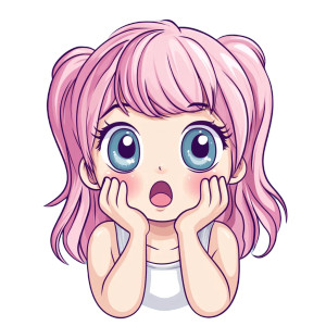 Chibi Character Design Vinyl Car Decal Sticker – Waterproof & UV-Resistant 8"