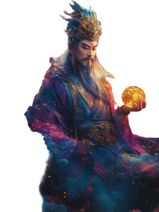 Daoist Divine Figure Vinyl Car Decal Sticker – Waterproof & UV-Resistant 8"