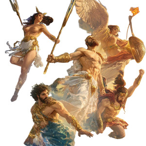 Greek Gods Artwork Vinyl Car Decal Sticker – Waterproof & UV-Resistant 8"