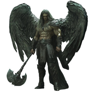 Elven Berserker With Wings Vinyl Car Decal Sticker – Waterproof & UV-Resistant 8"