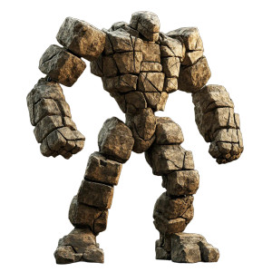 Ancient Desert Golem Vinyl Car Decal Sticker – Waterproof & UV-Resistant 8"