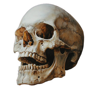 Realistic Skull V12 Vinyl Car Decal Sticker – Waterproof & UV-Resistant 8"