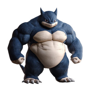 Muscular Snorlax Johnson Vinyl Car Decal Sticker – Waterproof & UV-Resistant 8"