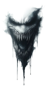 Creepy Monster Teeth Vinyl Car Decal Sticker – Waterproof & UV-Resistant 8"