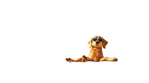 Sunbathing Golden Retriever Vinyl Car Decal Sticker – Waterproof & UV-Resistant 8"