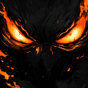 Fiery Evil Pumpkin Vinyl Car Decal Sticker – Waterproof & UV-Resistant 8"