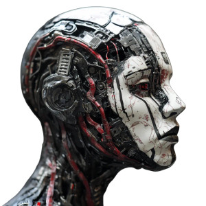 Evil Cyborg V3 Vinyl Car Decal Sticker – Waterproof & UV-Resistant 8"