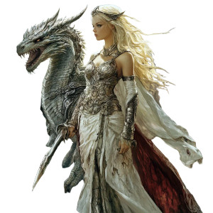 Princess Warrior Dragon Vinyl Car Decal Sticker – Waterproof & UV-Resistant 8"