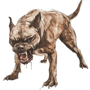 Growling Dog Drawing Vinyl Car Decal Sticker – Waterproof & UV-Resistant 8"