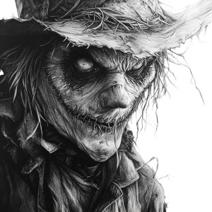 Evil Scarecrow V2 Vinyl Car Decal Sticker – Waterproof & UV-Resistant 8"