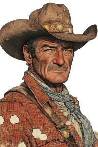 Hexagon John Wayne Vinyl Car Decal Sticker – Waterproof & UV-Resistant 8"