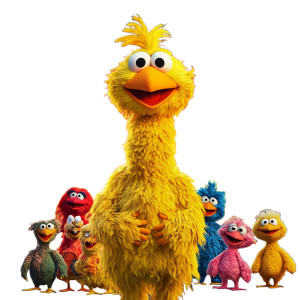 Big Bird Sunrise Vinyl Car Decal Sticker – Waterproof & UV-Resistant 8"