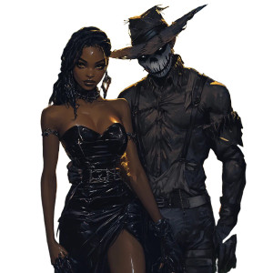 Gothic Romance Pair Vinyl Car Decal Sticker – Waterproof & UV-Resistant 8" Gothic Romance Pair Vinyl Car Decal Sticker – Waterproof & UV-Resistant 8"