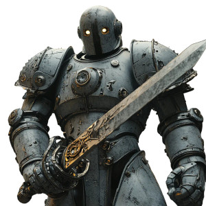 Medieval Warrior Robot Vinyl Car Decal Sticker – Waterproof & UV-Resistant 8" Medieval Warrior Robot Vinyl Car Decal Sticker – Waterproof & UV-Resistant 8"